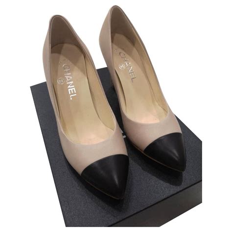 chanel shoes women black|chanel beige and black shoes.